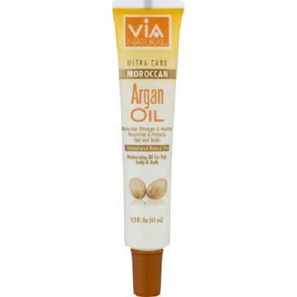 Lot of 3 Moroccan Argan Moisturizing Scalp Oil Hair Care Treatment Via Natural - Picture 1 of 6